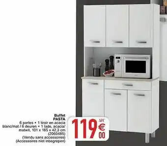 Cora Buffet pasta aanbieding