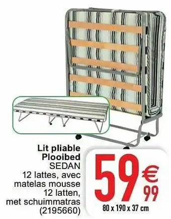 Cora Lit pliable plooibed sedan aanbieding