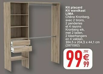 Cora Kit placard kit wandkast lima aanbieding