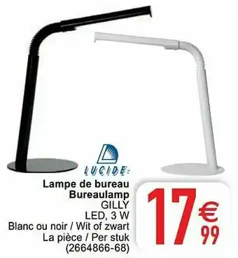 Cora Lampe de bureau bureaulamp gilly led aanbieding