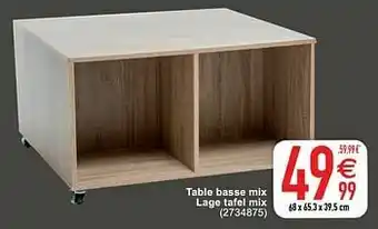 Cora Table basse mix lage tafel mix aanbieding