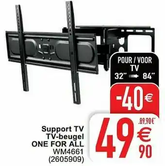 Cora Support tv tv-beugel one for all wm4661 aanbieding