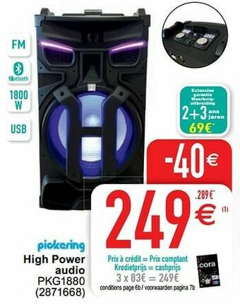Cora Pickering high power audio pkg1880 aanbieding