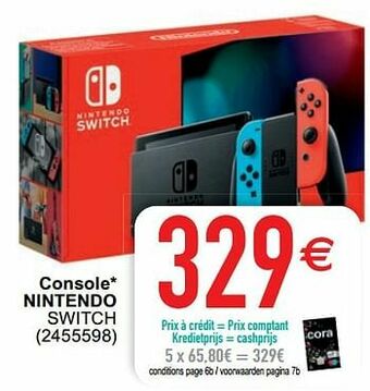 Cora Console nintendo switch aanbieding