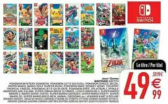 Cora Jeux - games nintendo switch pokemon aanbieding