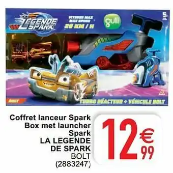 Coffret lanceur spark box met launcher spark la legende de spark bolt
