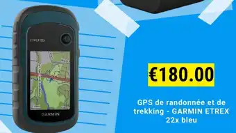 GPS de randonnée et de trekking - GARMIN ETREX 22x bleu