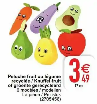 Cora Peluche fruit ou légume recyclée - knuffel fruit of groente gerecycleerd aanbieding