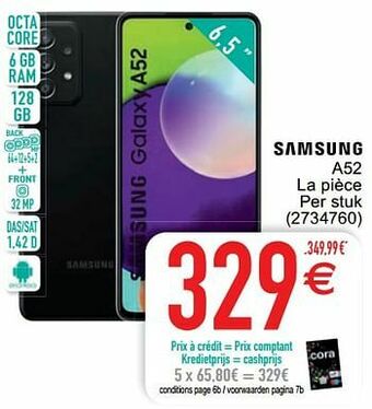 Cora Samsung a52 aanbieding