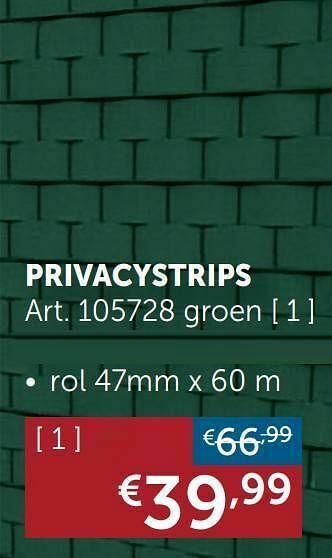 Zelfbouwmarkt Privacystrips groen aanbieding