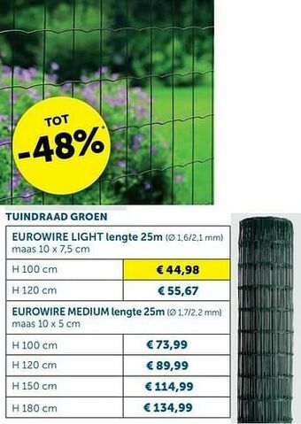 Zelfbouwmarkt Tuindraad groen aanbieding