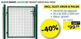Zelfbouwmarkt Enkele tuinpoort aanbieding
