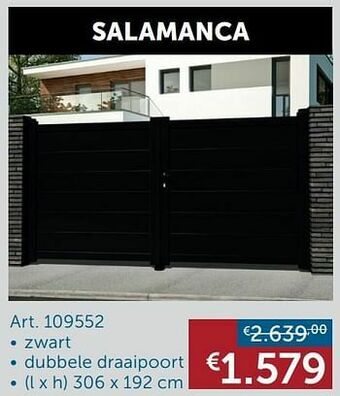 Zelfbouwmarkt Aluminium draaipoort salamanca aanbieding