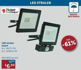 Zelfbouwmarkt Led straler zwart aanbieding