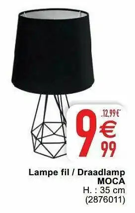 Lampe fil - draadlamp moca