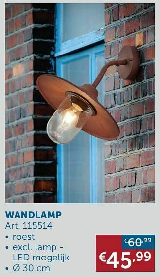 Zelfbouwmarkt Wandlamp aanbieding
