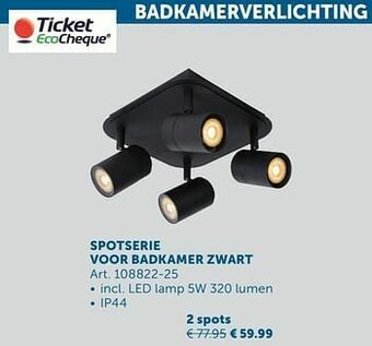 Zelfbouwmarkt Spotserie voor badkamer 2 spots aanbieding