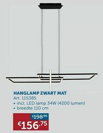 Zelfbouwmarkt Hanglamp zwart mat aanbieding