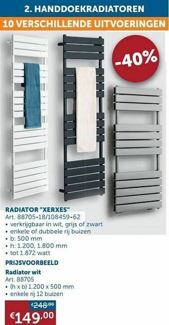 Zelfbouwmarkt Handdoekradiatoren radiator xerxes aanbieding