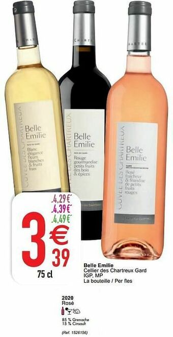 Cora Belle emilie cellier des chartreux gard igp, mp 2020 rosé aanbieding