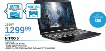 AUVA ACER Nitro 5 NH.QB2EH.002 aanbieding