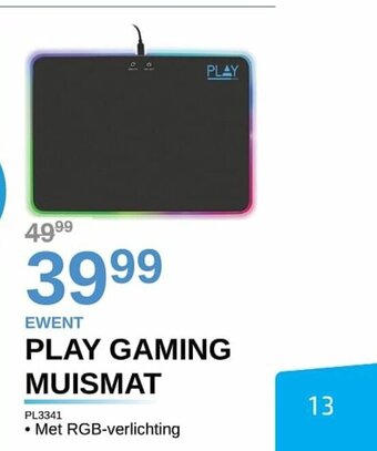 AUVA EWENT Play gaming muismat PL3341 aanbieding
