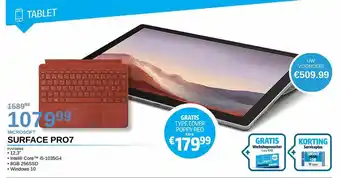 AUVA Microsoft surface pro7 PUV-00003 aanbieding