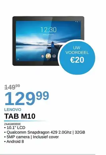 AUVA Lenovo tab m10 ZA4G0035SE aanbieding