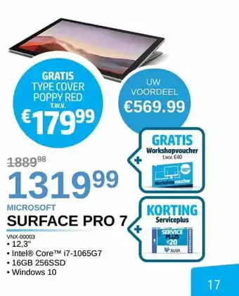 AUVA Microsoft surface pro 7 VNX-00003 aanbieding