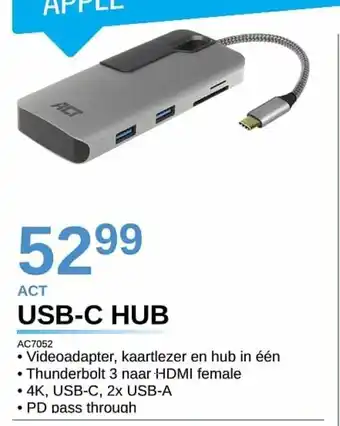 AUVA ACT usb-c hub AC7052 aanbieding