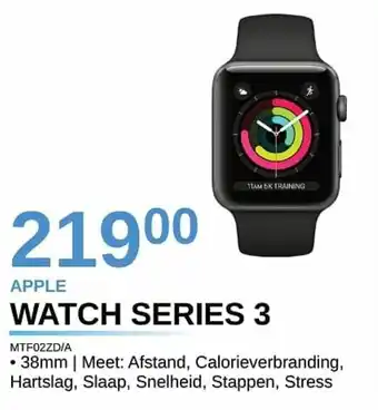 AUVA Apple watch series 3 MTF02ZD/A aanbieding