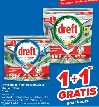 Carrefour Afwasmiddel voor de vaatwasser Platinum Plus aanbieding
