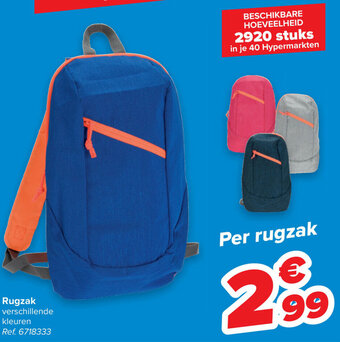 Carrefour Rugzak aanbieding