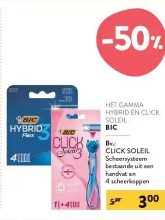 BIC click soleil Scheersysteem bestaande uit een handvat en 4 scheerkoppen