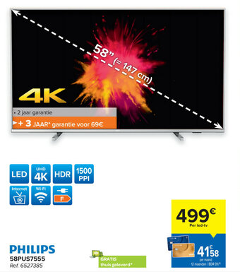 Carrefour Philips 58PUS7555 aanbieding
