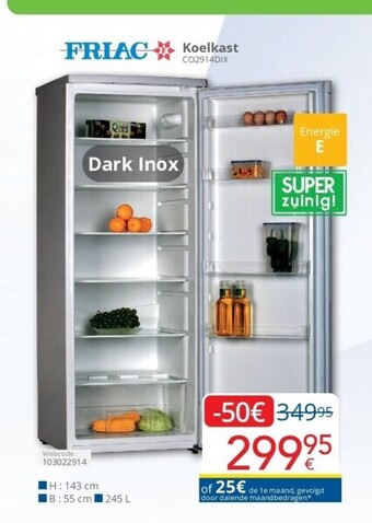 Eldi Koelkast co2914dix aanbieding