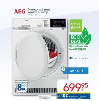 Eldi Droogkast met warmtepomp t7dbel86 aanbieding