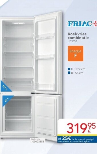 Eldi Koel/vries combinatie ud3353 aanbieding