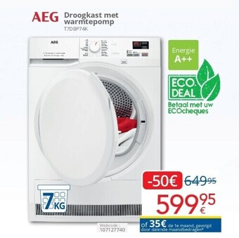 Eldi Droogkast met warmtepomp t7dbp74k aanbieding
