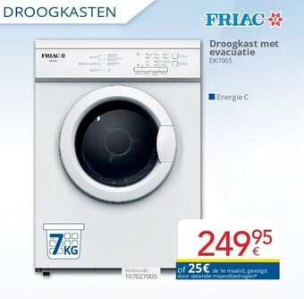 Droogkast met evacuatie dk7005