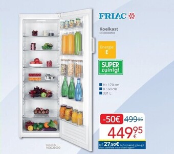Eldi Koelkast co3000wh aanbieding