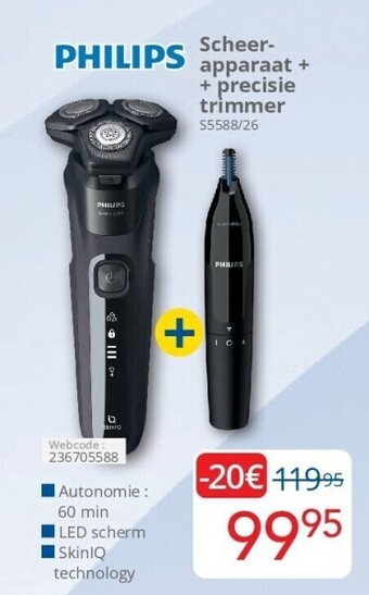 Scheerapparaat + + precisie trimmer s5588/26