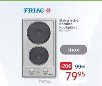 Eldi Elektrische domino kookplaat iekd5200 aanbieding