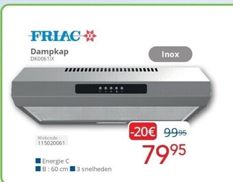 Eldi Dampkap dk0061ix aanbieding