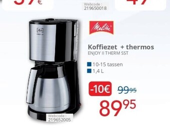 Eldi Koffiezet + thermos enjoy ii therm sst aanbieding