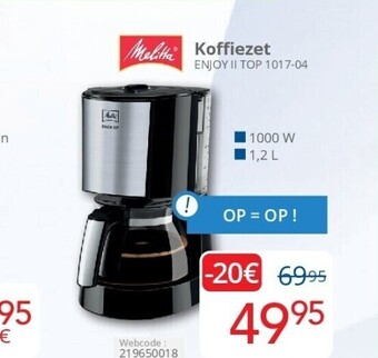Eldi Koffiezet enjoy ii top 1017-04 aanbieding