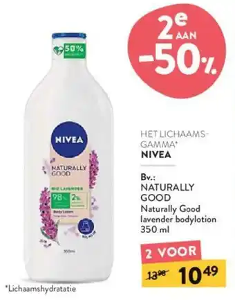 Di Nivea naturally good lavender bodylotion 350ml aanbieding