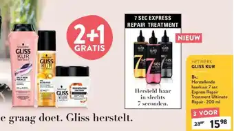 Gliss kur Herstellende haarkuur 7 sec Express Repair Treatment Ultimate Repair 200 ml