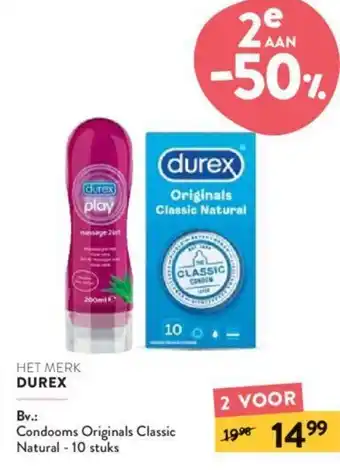 Di Durex Condooms Originals Classic Natural 10 stuks aanbieding