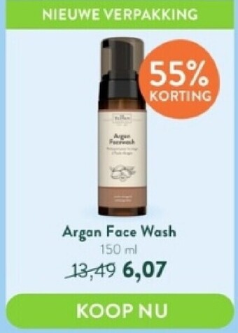Holland & Barrett Argan face wash 150 ml aanbieding